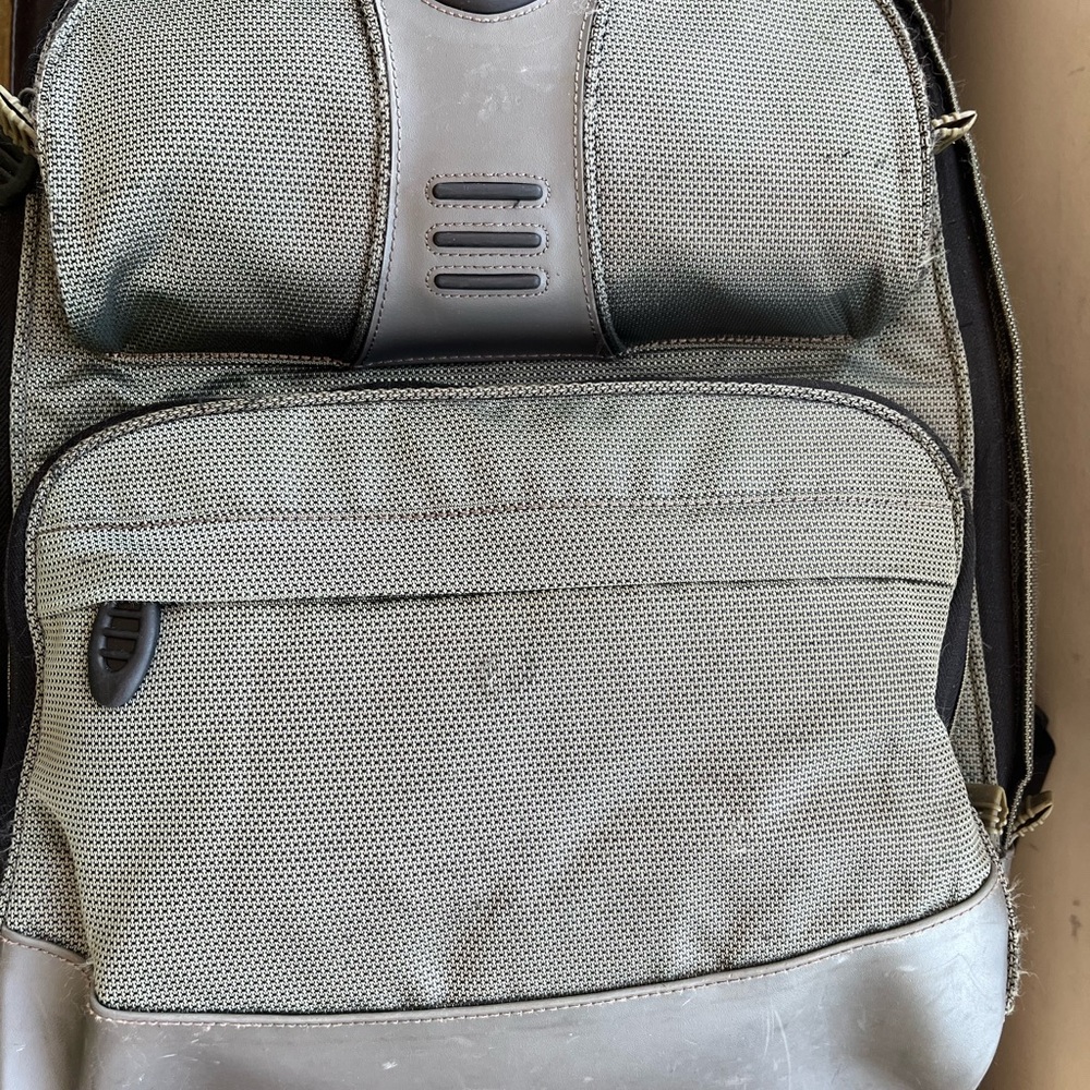 SOLD - Tumi laptop backpack paid $550. Model 541G Gray w laptop & other sections